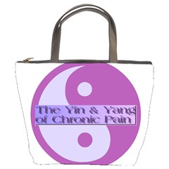 Yin & Yang Of Chronic Pain Bucket Handbag by FunWithFibro