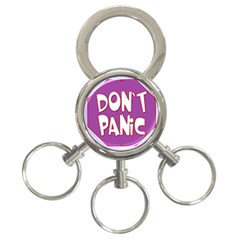Purple Don t Panic Sign 3-ring Key Chain by FunWithFibro