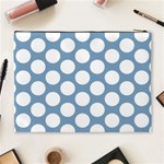 Blue Polkadot Cosmetic Bag (XL) Back