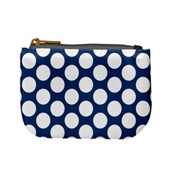 Dark Blue Polkadot Coin Change Purse
