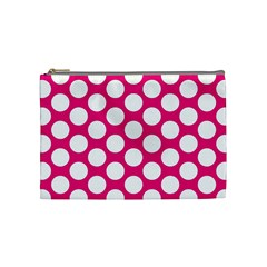 Pink Polkadot Cosmetic Bag (medium)