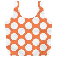 Orange Polkadot Reusable Bag (xl) by Zandiepants