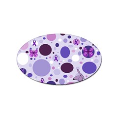 Purple Awareness Dots Sticker 10 Pack (oval) by FunWithFibro