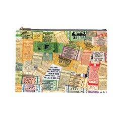 Retro Concert Tickets Cosmetic Bag (large)