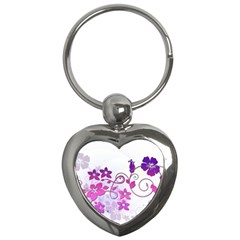 Floral Garden Key Chain (heart) by Colorfulart23