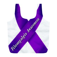 Fibro Awareness Ribbon Reusable Bag (l) by FunWithFibro