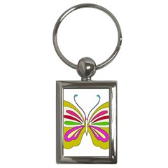 Color Butterfly  Key Chain (rectangle) by Colorfulart23