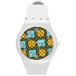 Orange Unicorn Plastic Sport Watch (Medium) Front