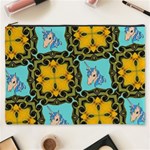 Orange Unicorn Cosmetic Bag (XXXL) Front