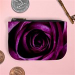 Deep Purple Rose Coin Change Purse Front