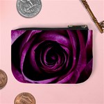 Deep Purple Rose Coin Change Purse Back