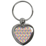 Rainbow Waves Key Chain (Heart) Front