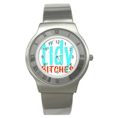 Tidy Bitcheslarge1 Fw Stainless Steel Watch (slim) by tidybitches