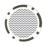 Grey And White Zigzag Poker Chip Back