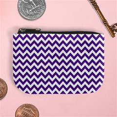 Purple And White Zigzag Pattern Coin Change Purse
