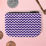 Purple And White Zigzag Pattern Coin Change Purse Back