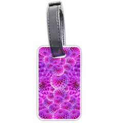 Purple Dahlias Luggage Tag (two Sides) by FunWithFibro