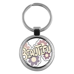 Beautiful Floral Art Key Chain (round) by Colorfulart23