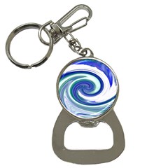 Abstract Waves Bottle Opener Key Chain by Colorfulart23