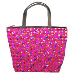 Polka Dot Sparkley Jewels 1 Bucket Handbag by MedusArt