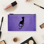 Purple Gracious Evil Black Cat Cosmetic Bag (Small) Front