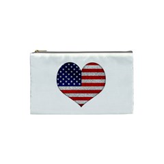 Grunge Heart Shape G8 Flags Cosmetic Bag (small)