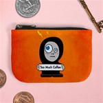 Orange Funny Too Much Coffee Coin Change Purse Front