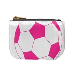 Soccer Ball Pink Coin Change Purse