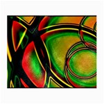 Multicolored Modern Abstract Design Glasses Cloth (Small) Front