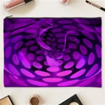 Abstract In Purple Cosmetic Bag (XXXL) Front