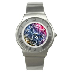 Texture   Rainbow Foil By Dori Stock Stainless Steel Watch (slim) by TheWowFactor