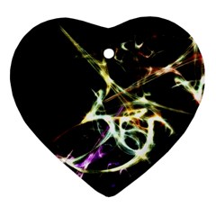 Futuristic Abstract Dance Shapes Artwork Heart Ornament by dflcprints