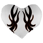 Dancing Fire 19  Premium Heart Shape Cushion Front