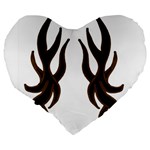 Dancing Fire 19  Premium Heart Shape Cushion Back