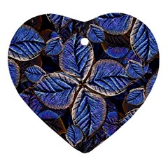Fantasy Nature Pattern Print Heart Ornament by dflcprints