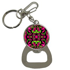 Psychedelic Retro Ornament Print Bottle Opener Key Chain by dflcprints