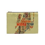 Michael Jackson Typography They Dont Care About Us Cosmetic Bag (Medium) Front