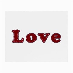 Love Typography Text Word Glasses Cloth (small) by dflcprints