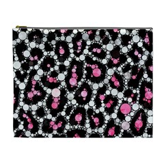 Pink Cheetah Bling Cosmetic Bag (xl)