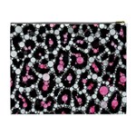 Pink Cheetah Bling Cosmetic Bag (XL) Back