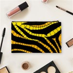 Yellow Bling Zebra  Cosmetic Bag (Medium) Back