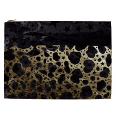 Cheetah Stars Gold  Cosmetic Bag (xxl)