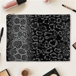 Black Cheetah Abstract Cosmetic Bag (XL) Front