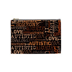 I Love Someone Autistic  Cosmetic Bag (medium) by OCDesignss