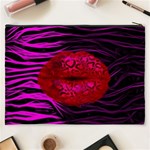 Sassy Lips Cheetah Cosmetic Bag (XXXL) Back