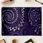 Deep Purple Swirls Cosmetic Bag (XXXL) Front