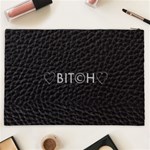 Black Bit?h Cosmetic Bag (XXL) Back