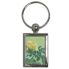Yellow Rose Vintage Style  Key Chain (rectangle) by dflcprints