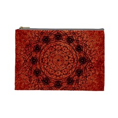 Grunge Style Geometric Mandala Cosmetic Bag (large)