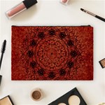 Grunge Style Geometric Mandala Cosmetic Bag (Large) Back